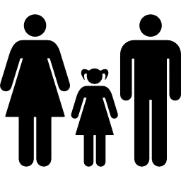 famiglia di tre persone icona