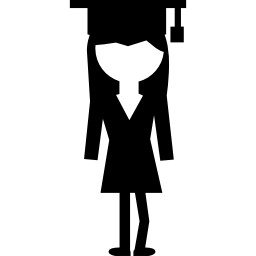 Female graduate icon