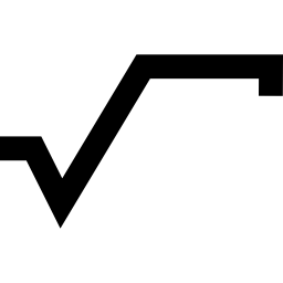 signo de raíz cuadrada icono