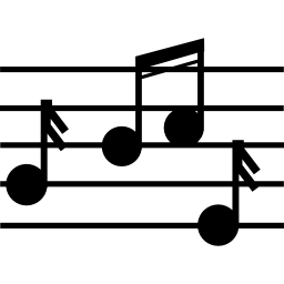 muzieknotatie van muziekles icoon