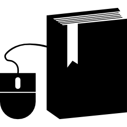 livro e mouse Ícone