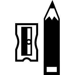 Pencil and sharpener icon