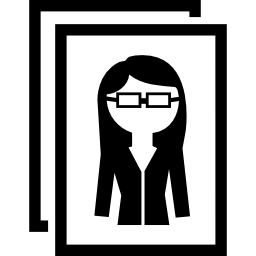 foto van een vrouw met bril icoon