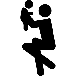 homme avec un bébé Icône