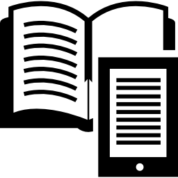 boek en ipad icoon