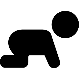 Crawling baby silhouette icon