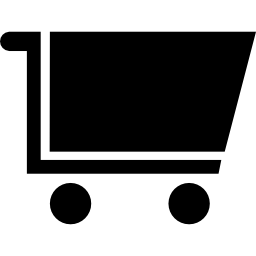 schwarze silhouette des einkaufswagens icon