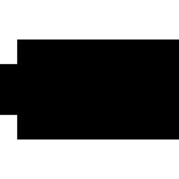 silhouette noire de batterie Icône