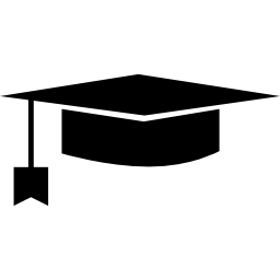 casquette de graduation Icône