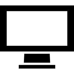 monitor con pantalla en blanco icono