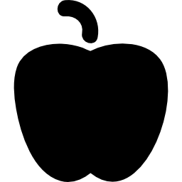 czarny kształt jabłka ikona