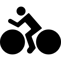 rowerzysta na rowerze ikona