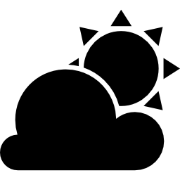 Cloud and sun icon