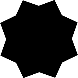 stella sole a forma di nero icona