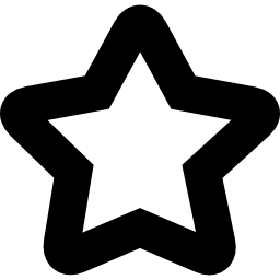 estrella vacía de contorno bruto icono