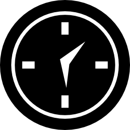 zegar o okrągłym kształcie ikona