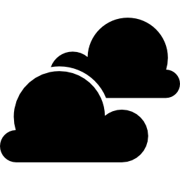 dos formas de nubes negras icono