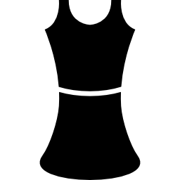 schwarzes weibliches kleid icon