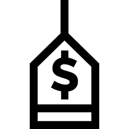 cartellino del prezzo icona