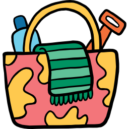 Beach bag icon