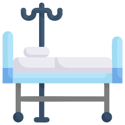 cama de hospital Ícone