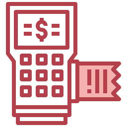 máquina de tarjeta de crédito icono