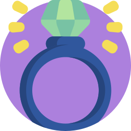 anel de diamante Ícone
