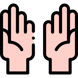 las manos icono