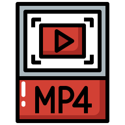 formato de archivo mp4 icono