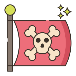 Пиратский флаг иконка