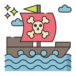 Pirate ship icon