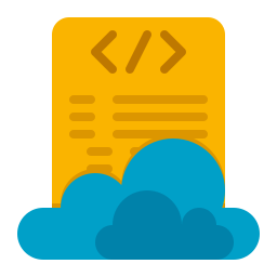 Cloud coding icon