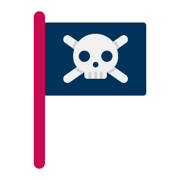 bandera pirata icono