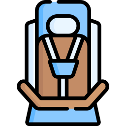 Baby car seat icon