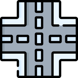 cruce de caminos icono