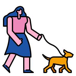 Прогулка с домашним животным иконка
