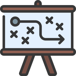 estrategia de planificación icono