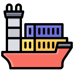 Cargo boat icon