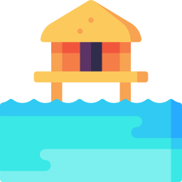 cabane de plage Icône