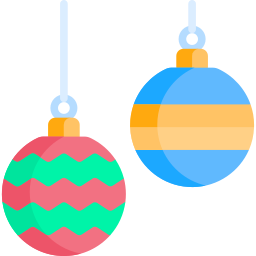 Christmas balls icon