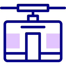cabina de teleférico icono