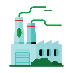 fábrica ecológica icono