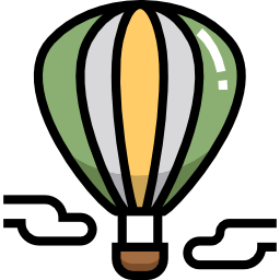 Hot air balloon icon