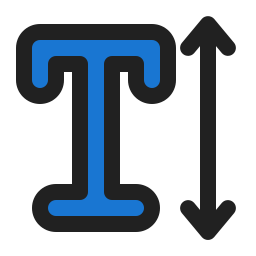 hauteur du texte Icône