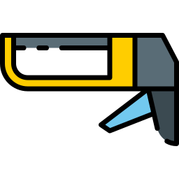 pistola per silicone icona