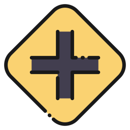 cruce de caminos icono