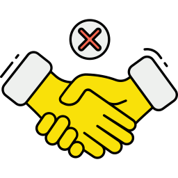 No handshake icon