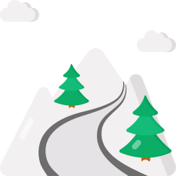 parcours de ski Icône