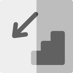 Down left arrow icon