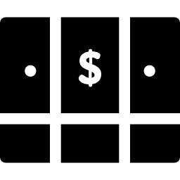 billetes de dólar icono
